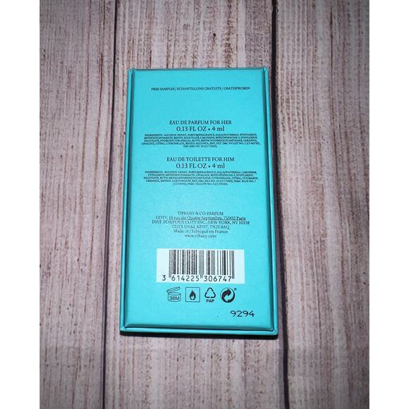 Tiffany & Co Love For Him and For Her Vial Set Travel Size Samples 4 ml Each NEW - Picture 4 of 4